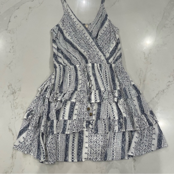 Ocean Drive Blue and White Patterned Mini Dress - Picture 2 of 16